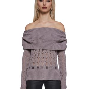 Flirty Tease Off The Shoulder Sweater