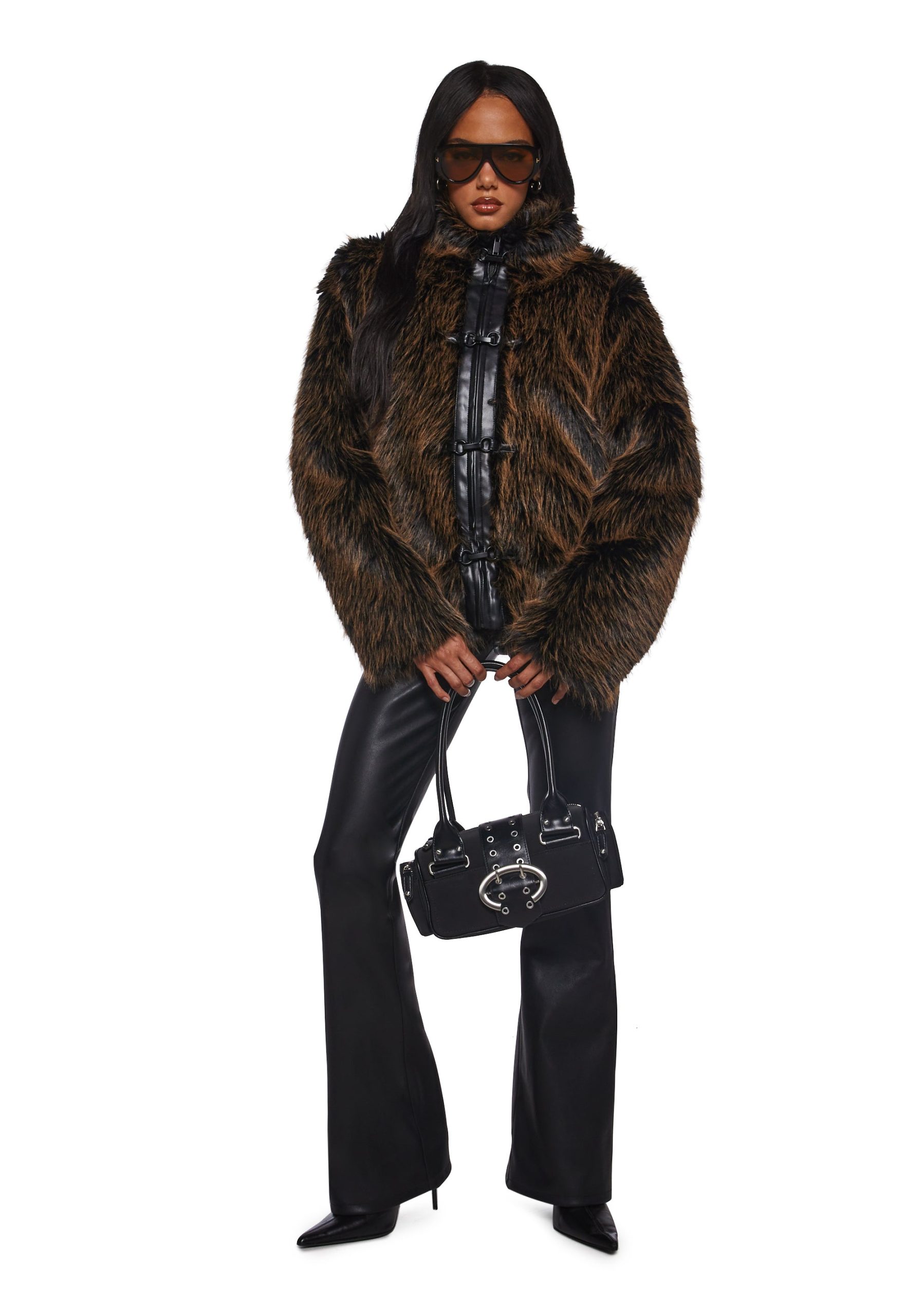 High Society Babe Faux Fur Coat - Image 2