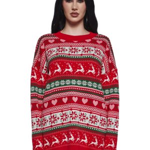 Snowy Soiree Oversized Sweater