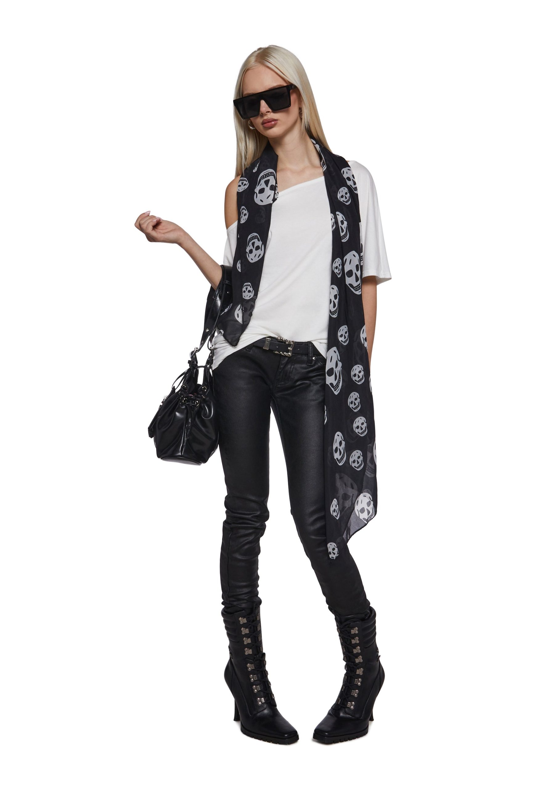 Flirting Over Oversized Tee - White - Image 7