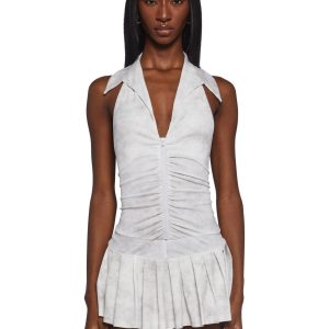 Carefree Days Collar Halter Dress