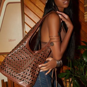 Mirror Images Tote Bag - Brown