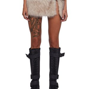 Signal Fur Wrap Skirt