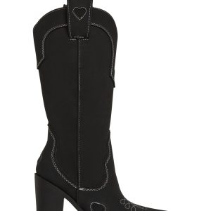 Basic Present Perfect Cowgirl Boots - Black