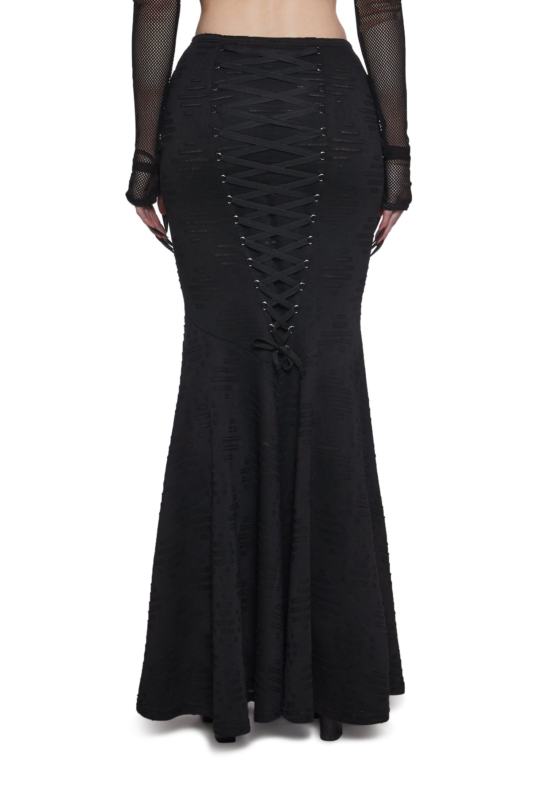 Dark Elegance Corset Maxi Skirt - Image 4