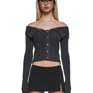 Sweet Face Off The Shoulder Cardigan