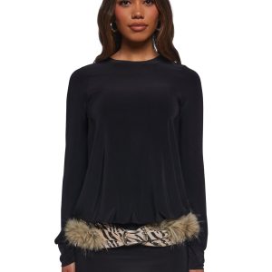 Class Clique Long Sleeve Dress - Black