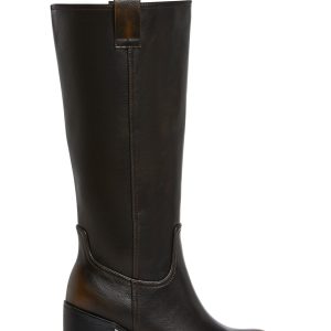 Luster Vegan Leather Boots - Brown