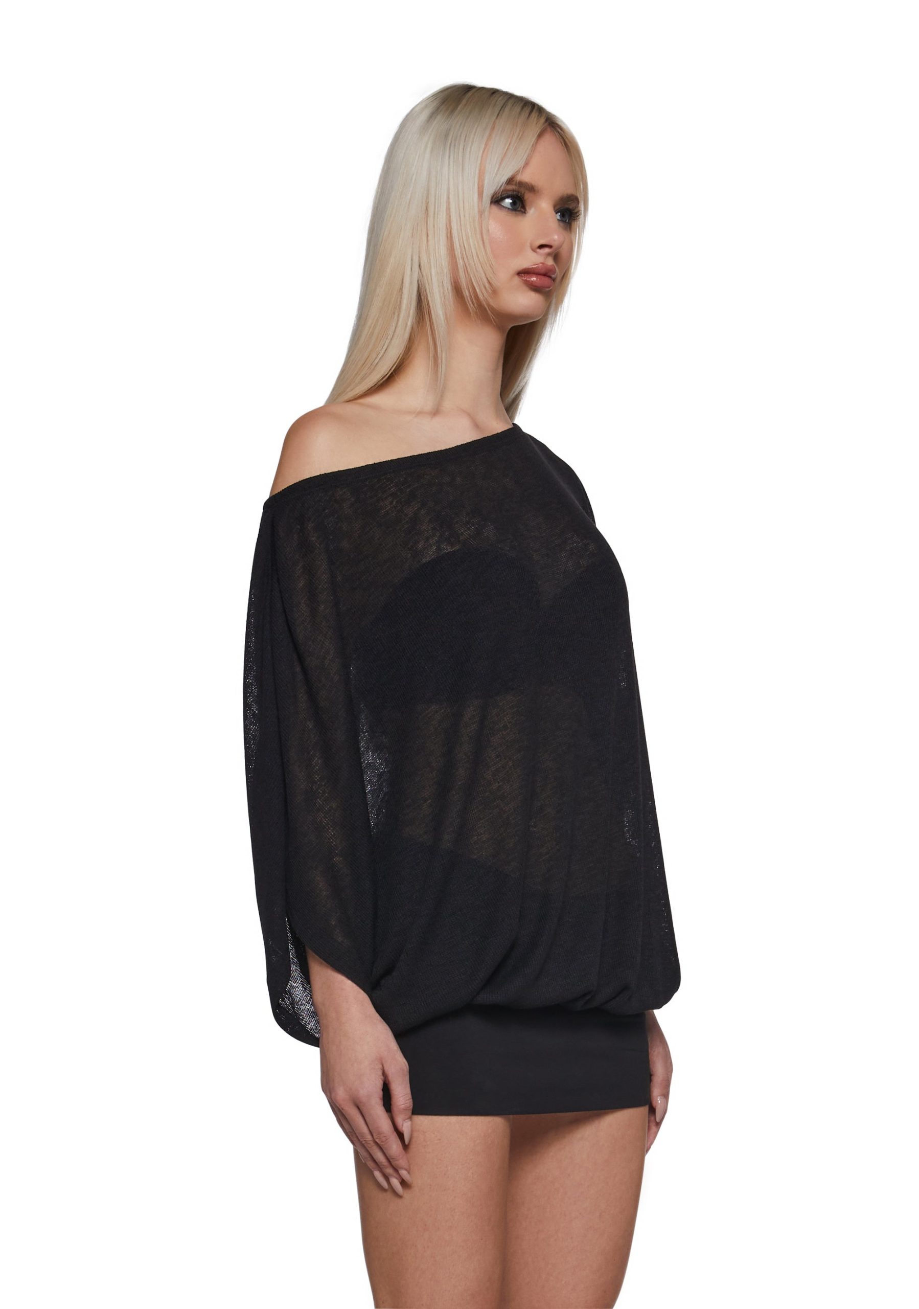 Ego Off The Shoulder Knit Mini Dress - Image 3