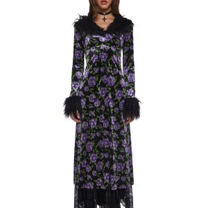 Floral Velvet Duster