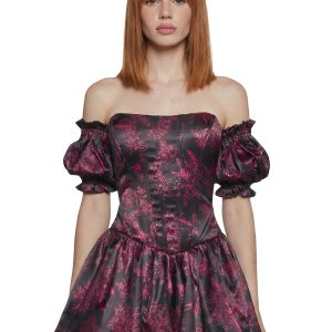 Holding Court Corset Dress - Black