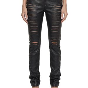 Lasercut Low Waist Pant - Black