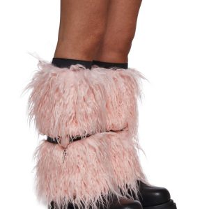 Cotton Candy Faux Fur Leg Warmers