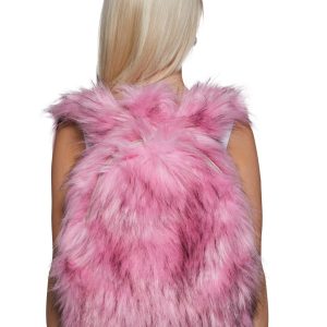 Rosy Roam Faux Fur Backpack - Pink