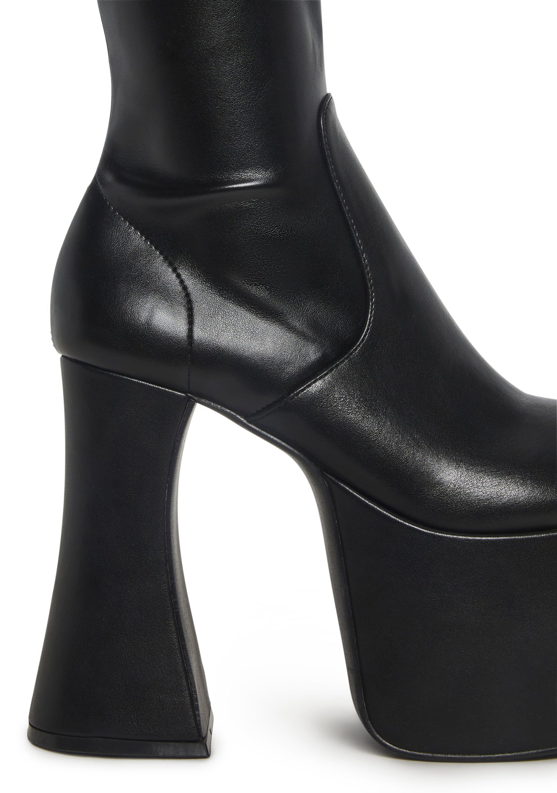 Retro Party Stretch Boots - Black - Image 2