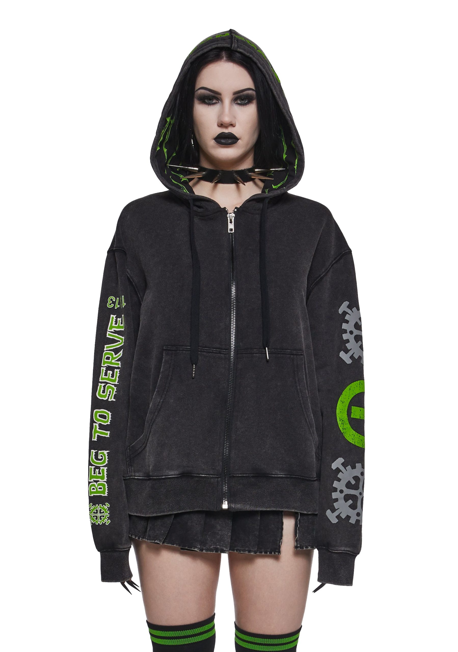 Black No.1 Washed Hoodie - Image 8
