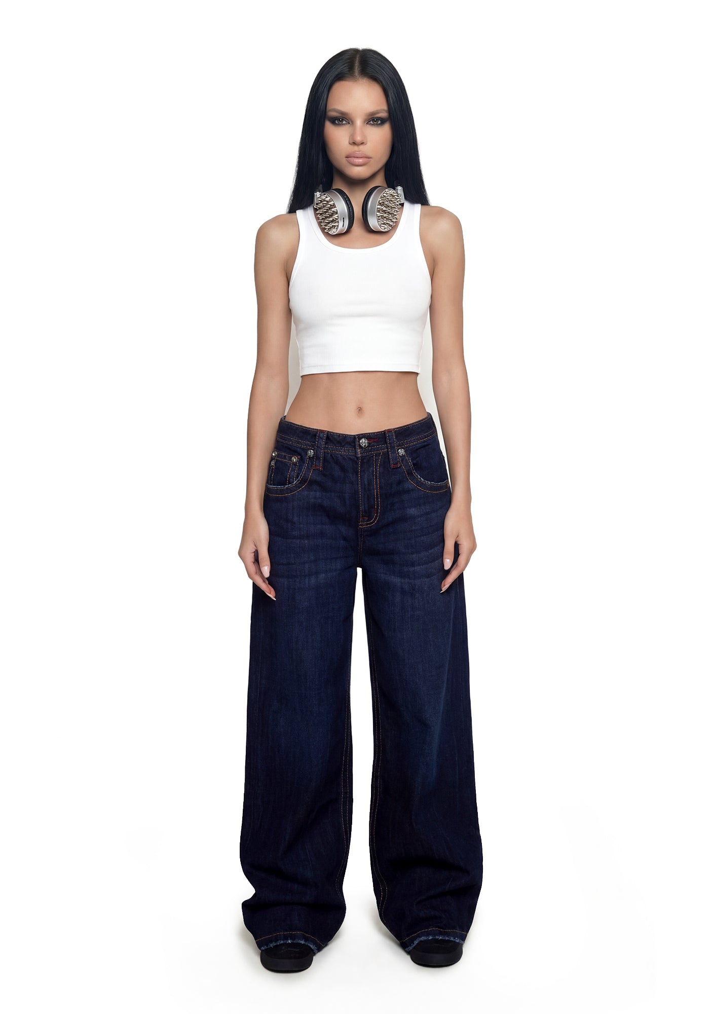 Bellanie Baggy Wide Leg - Indigo - Image 3