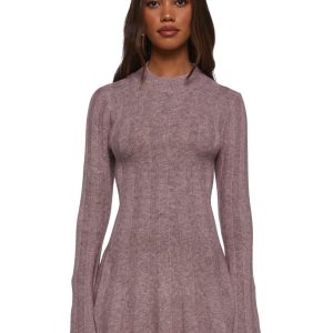 Cafe Reverie Mini Dress - Purple