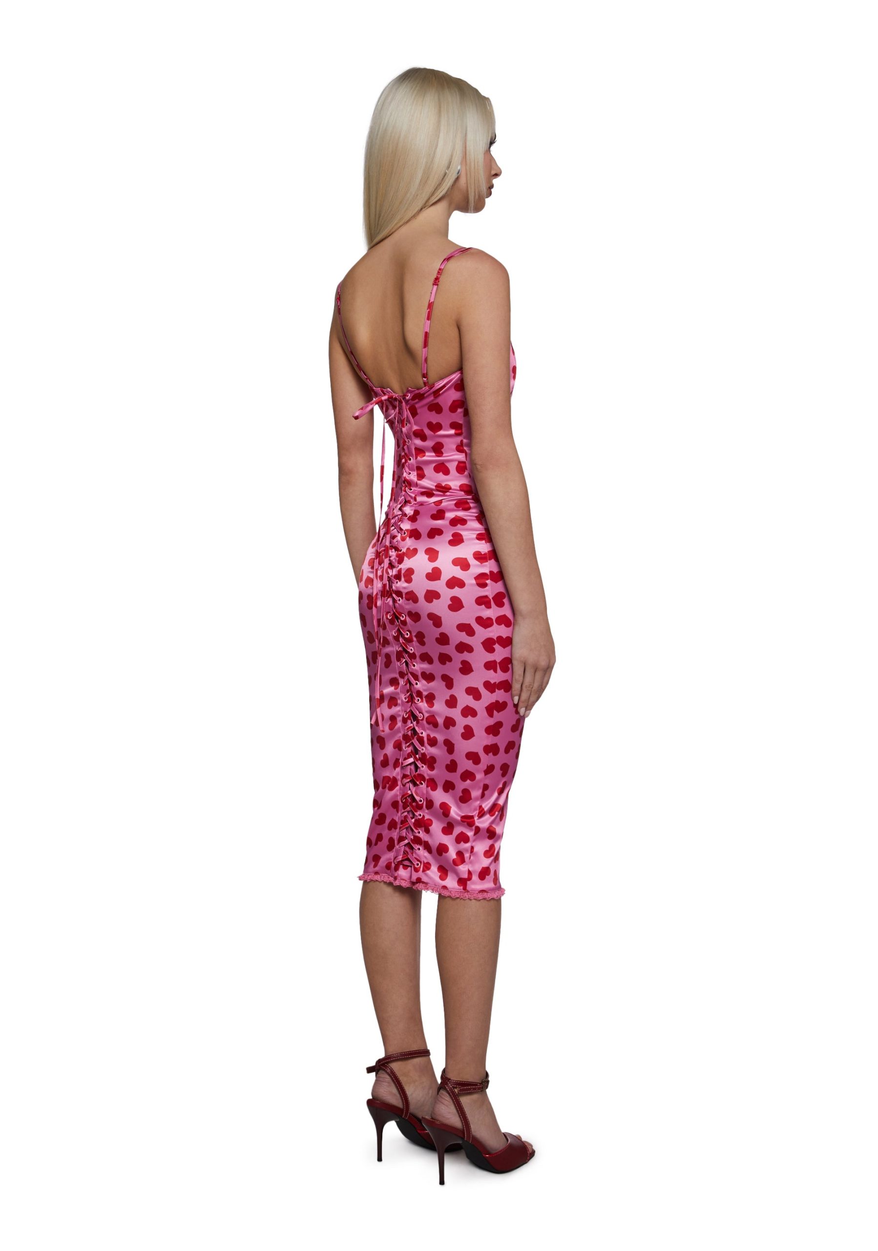 Loyal Maneater Midi Dress - Pink - Image 4