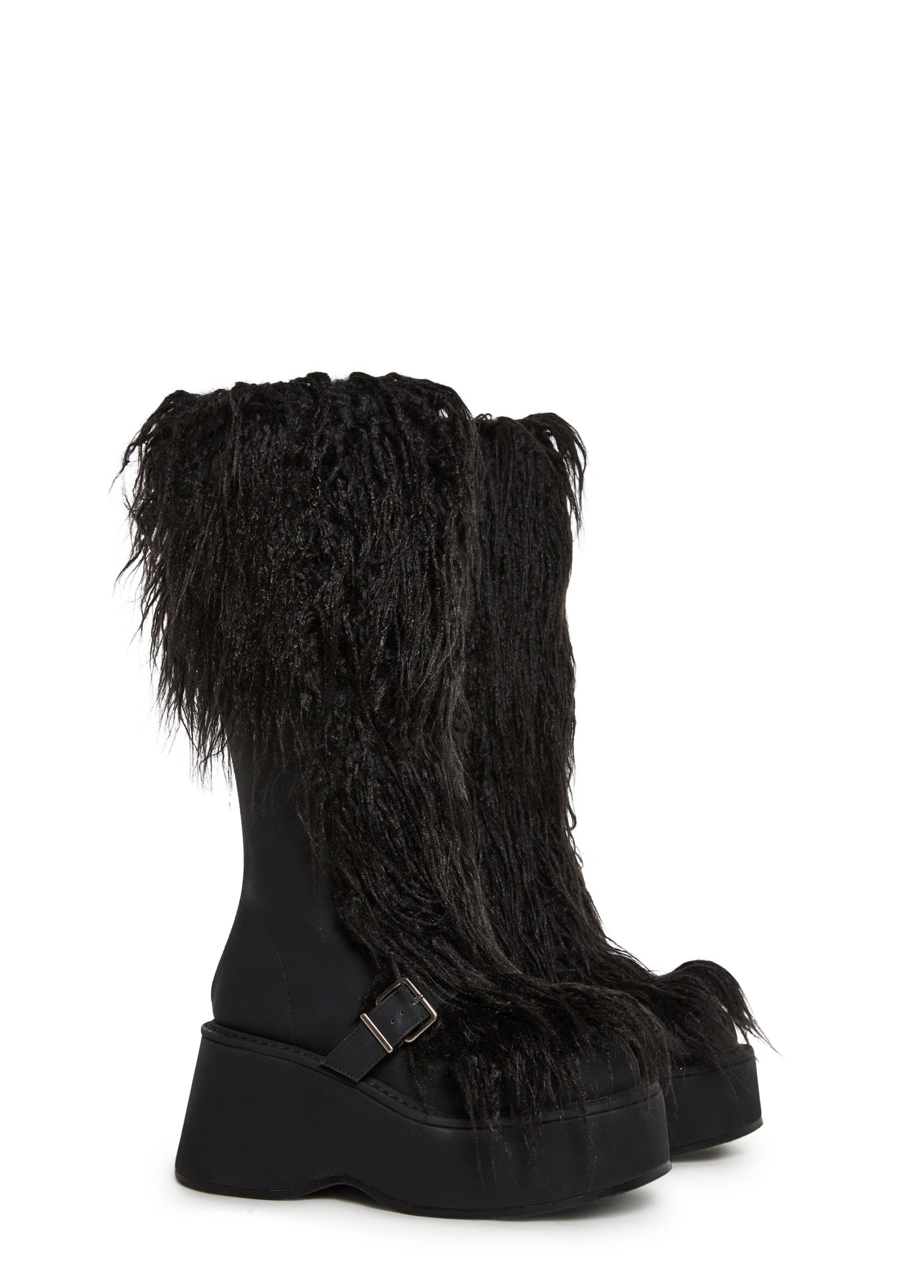 For Good Faux Fur Boots - Black - Image 3