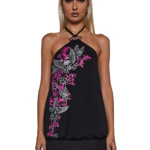 Ciska Brass Knuckle Bubble Mini Dress