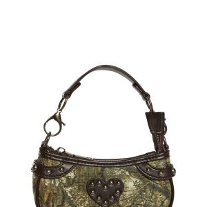 Camo Studded Shoulder Bag