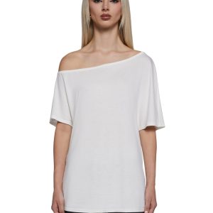 Flirting Over Oversized Tee - White