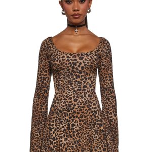 90s Chic Leopard Dress