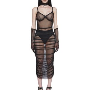 Ruin The Friendship Mesh Dress And Gloves Set