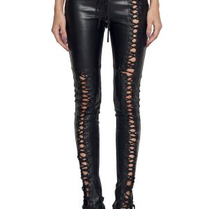 Rockstar Lace Up Pants - Black