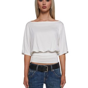 Charm Behavior Wrap Top - White