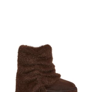 Snuggle Sesh Platform Booties - Brown
