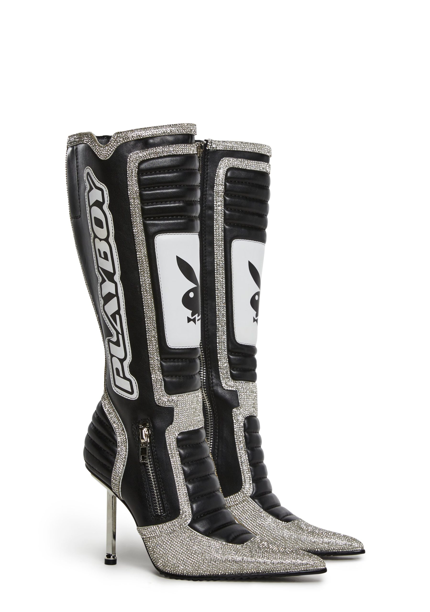 Revved Up Ready Moto Boots - Rhinestone - Image 3