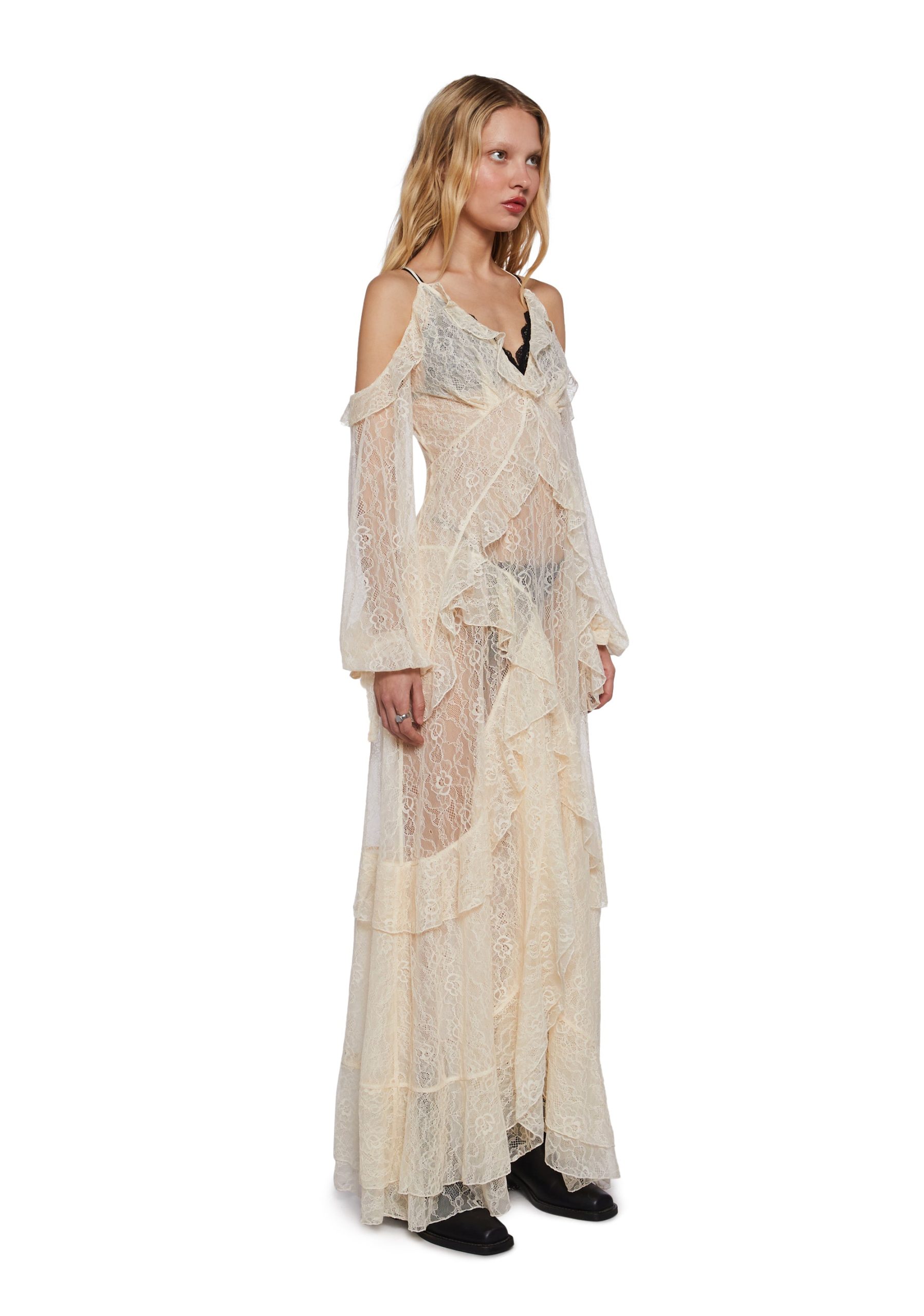 Desert Mirage Lace Maxi Dress - Image 3