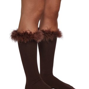 Snowy Top Knit Socks