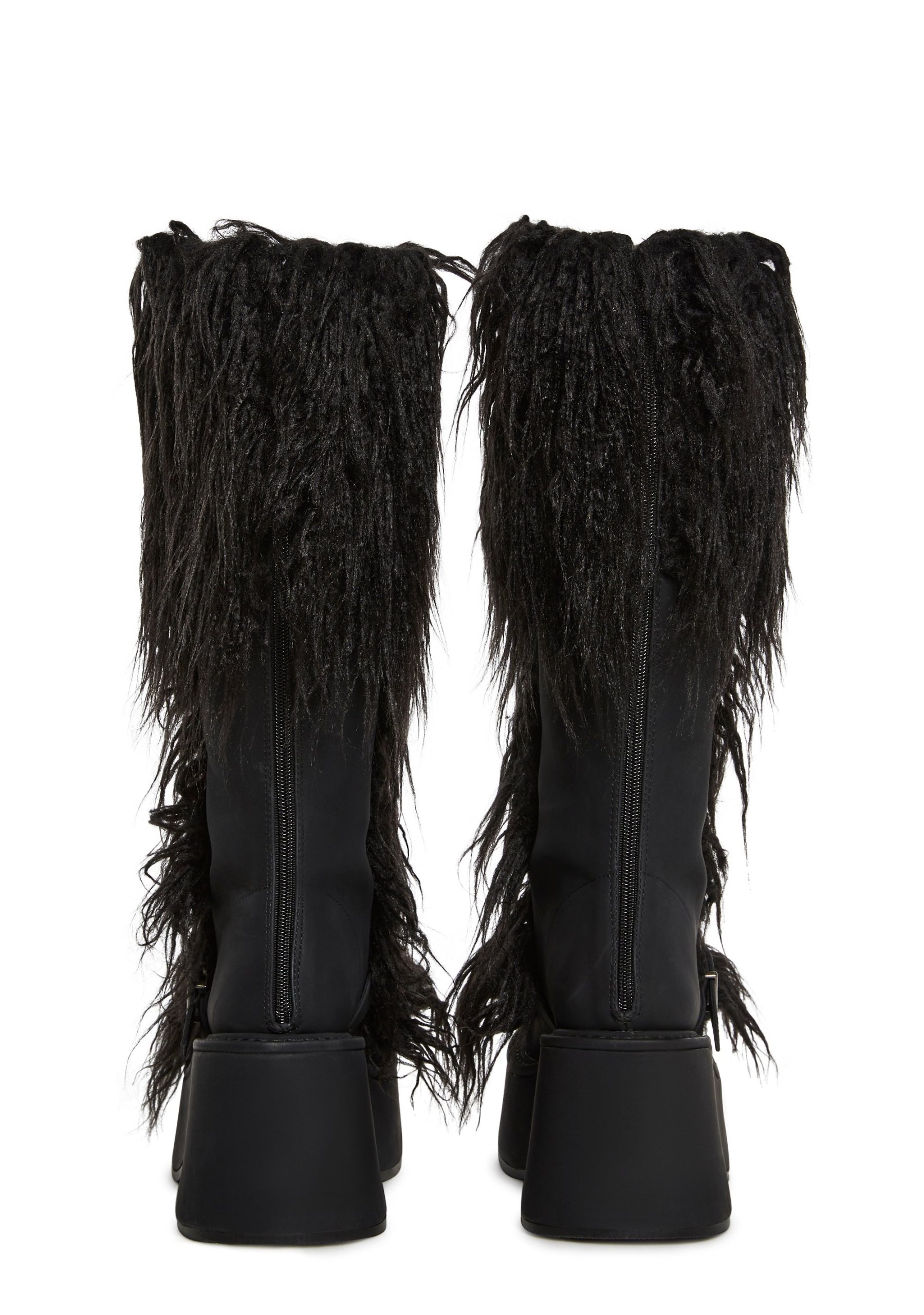 For Good Faux Fur Boots - Black - Image 4