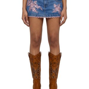 August Denim Mini Skirt