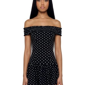 Audrey Polka Dot Dress - Black