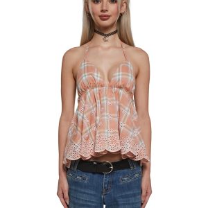 Malibu Plaid Halter Top