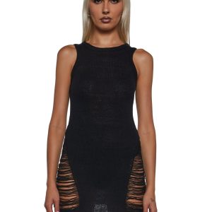 Ego Knit Shredded Dress