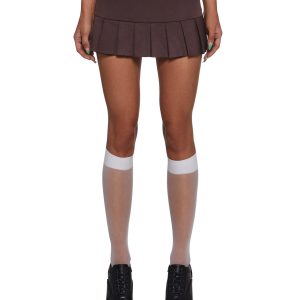 No Apologies Pleated Skort - Brown