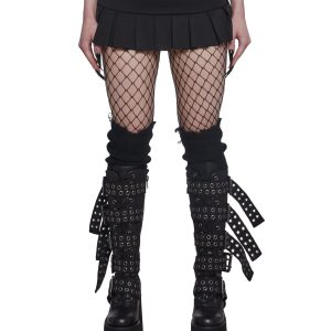 Shadow Studded Pleated Skirt