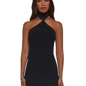 Latest Nightspot Halter Dress - Black