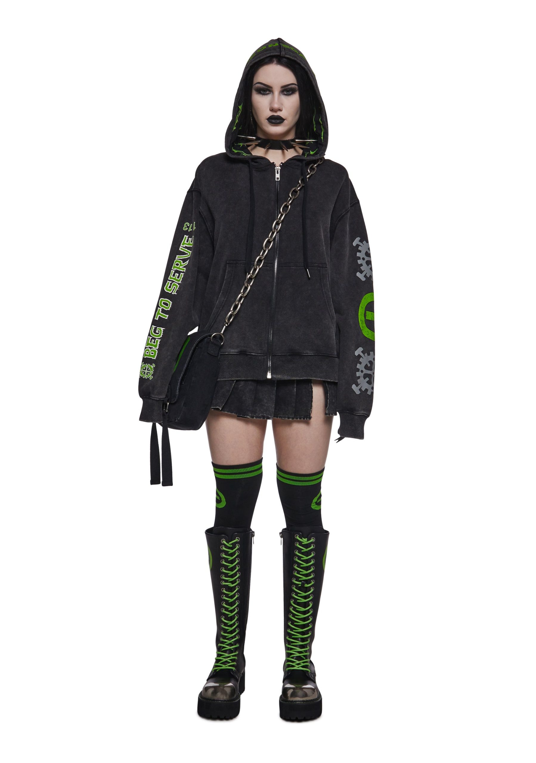 Black No.1 Washed Hoodie - Image 2