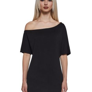 Flirting Over Oversized Tee - Black