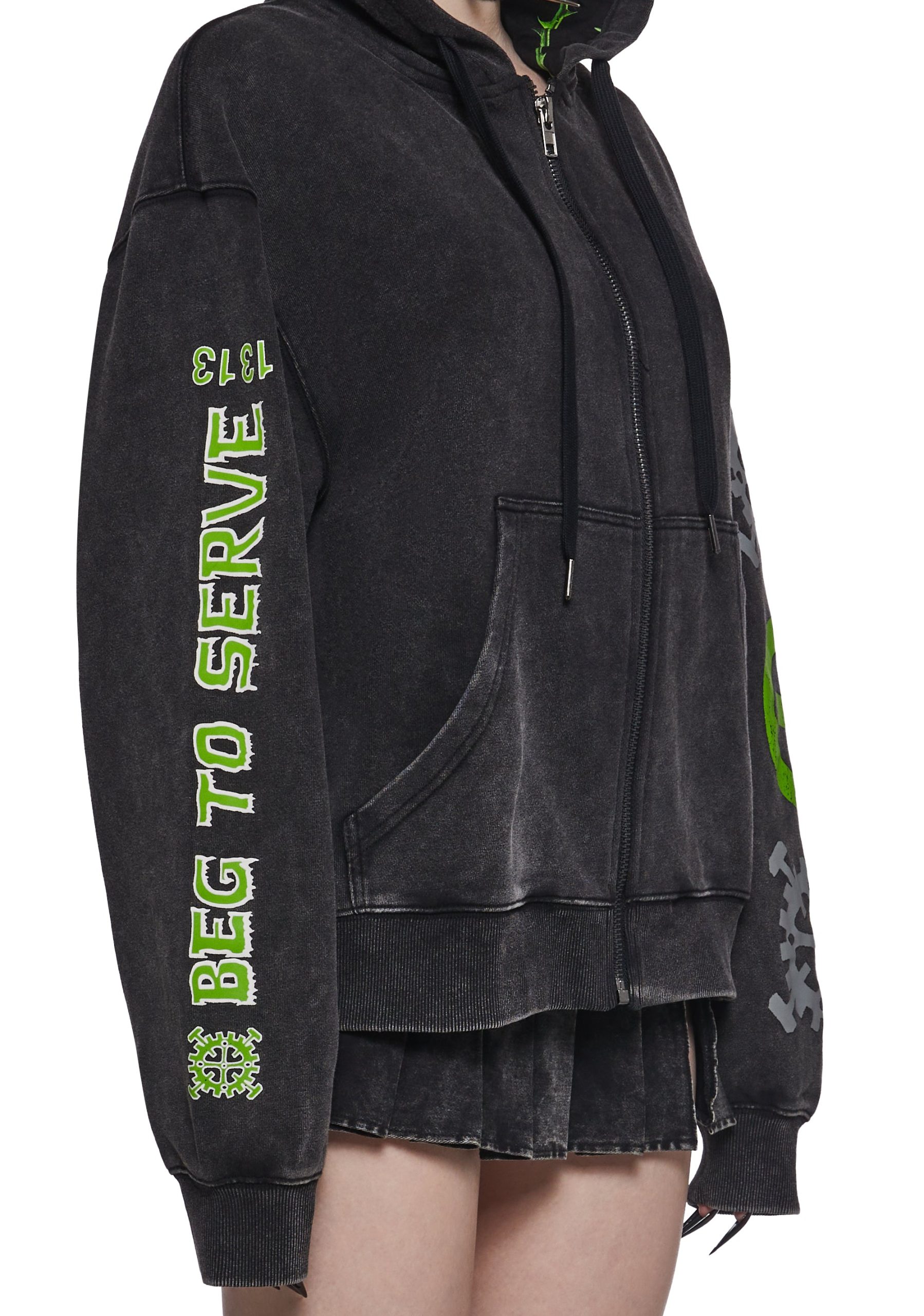 Black No.1 Washed Hoodie - Image 7