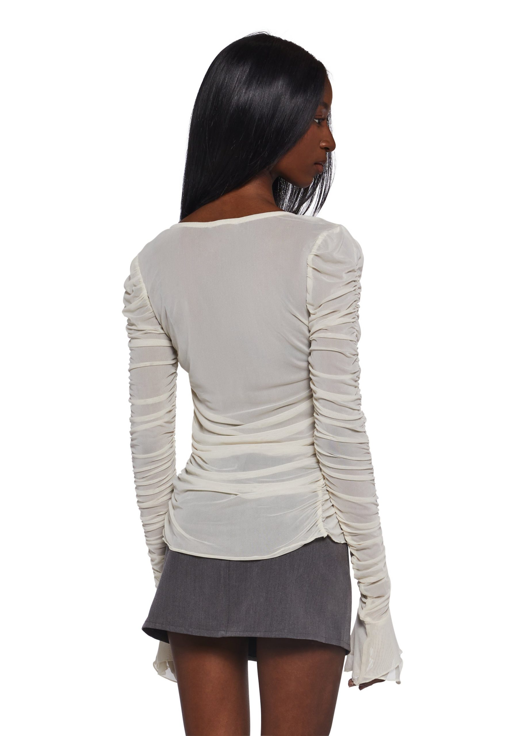 Divine Status Chiffon Blouse - Ivory - Image 4