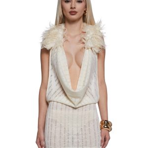 Cheri Halter Dress - Off White