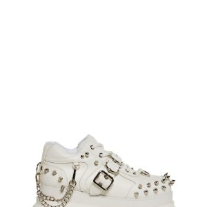 Midnight Pit Spiked Sneaker - White