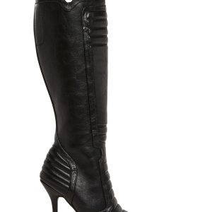 Motorcrossed Knee High Boots